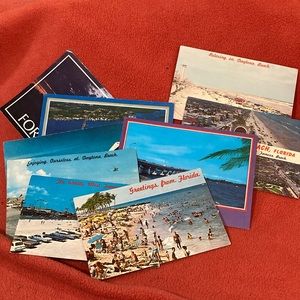 Vintage Florida post cards small tray